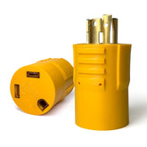 Portvoi NEMA L14-30P to TT-30R 30 Amp RV Generator Power Adapter, 4 Prong 30A L14-30P Locking Male 125/250 Generator Plug to TT-30R Female Outlet ETL Listed