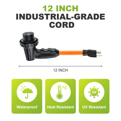 NEMA 5-15P to L5-30R 30A to 110V RV Adapter ETL Listed