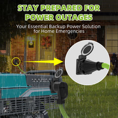 50 Amp Generator Power Cord 125V/250V 50A NEMA 14-50P to SS2-50R Generator Extension Cord ETL Listed