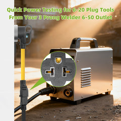 NEMA 6-50P to 6-20/15R or 5-20/15R Welder EV Adapter Cord