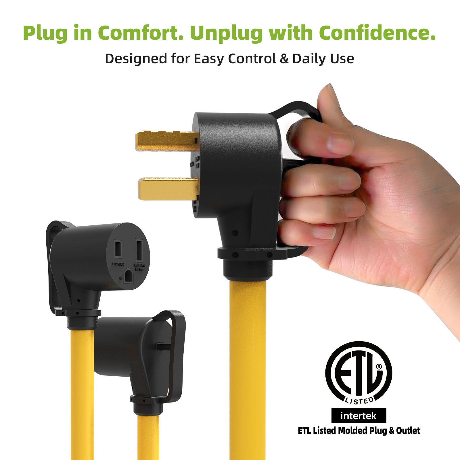 30 Amp Dryer Y Splitter Adapter to Welder, NEMA 10-30P to 6-50R/10-30R for Welder/EV Charging/Plasma Cutters