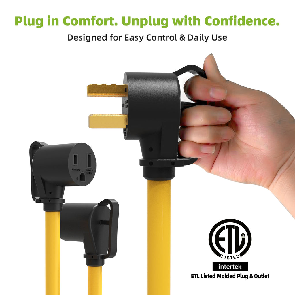 30 Amp Dryer Y Splitter Adapter to Welder, NEMA 10-30P to 6-50R/10-30R for Welder/EV Charging/Plasma Cutters