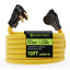NEMA 14-50P to 6-50R Welder Adapter Extension Cord, 10FT Heavy Duty 50 Amp 250V 4 Prong to 3 Prong Power Cord
