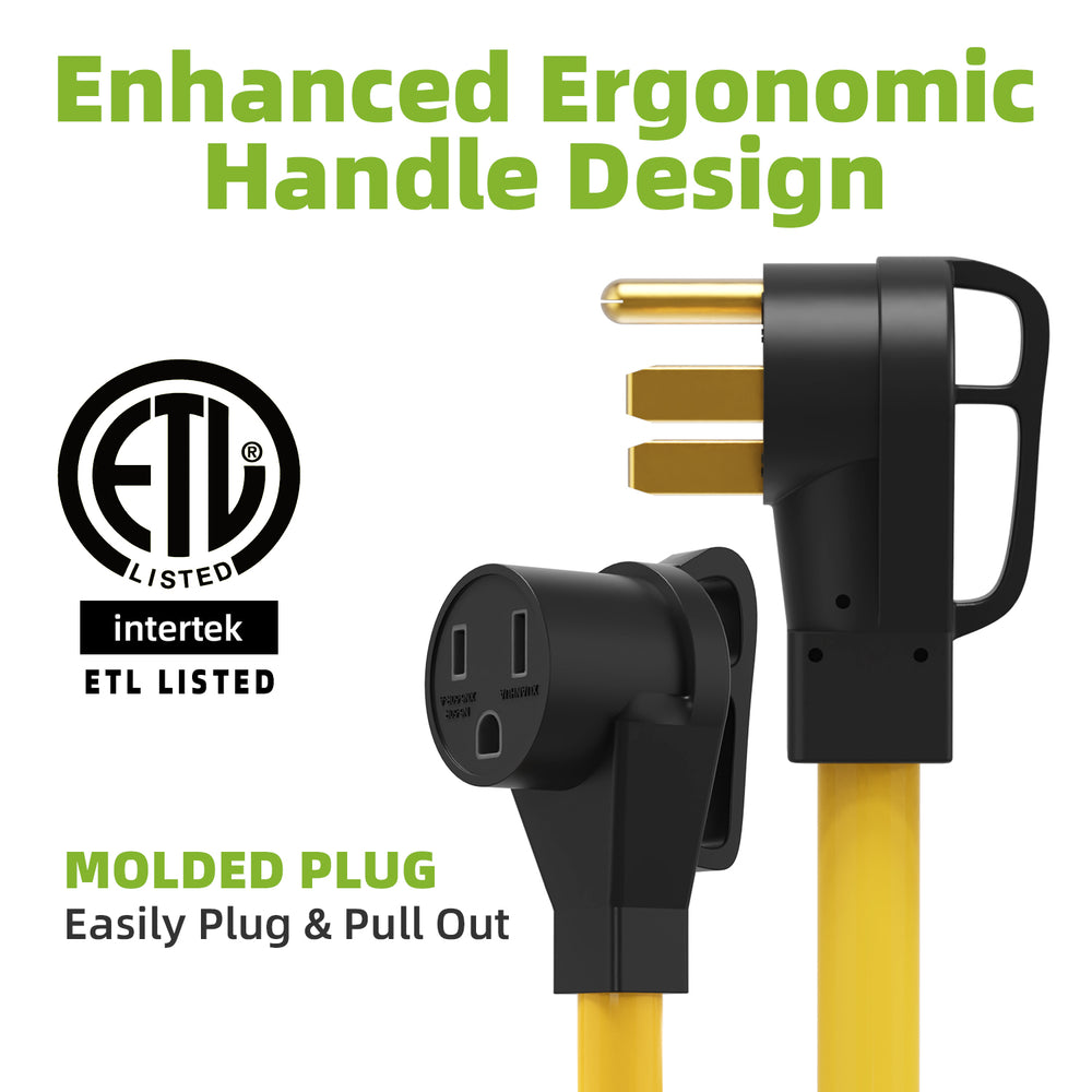 NEMA 14-50P to 6-50R Welder Adapter Extension Cord, 10FT Heavy Duty 50 Amp 250V 4 Prong to 3 Prong Power Cord