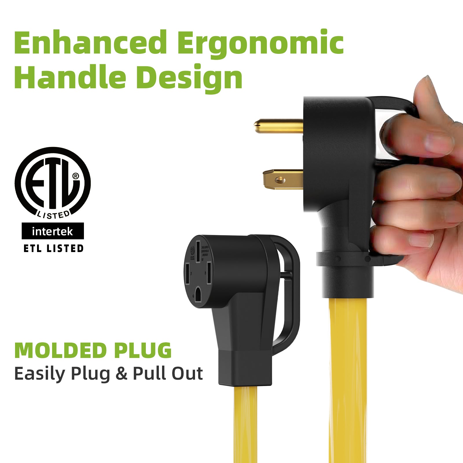 Portvoi 15/30Amp to 50 Amp RV Adapter for Camper NEMA 5-15 & TT-30 to 14-50R For Campground Travel Van Trailer - 7