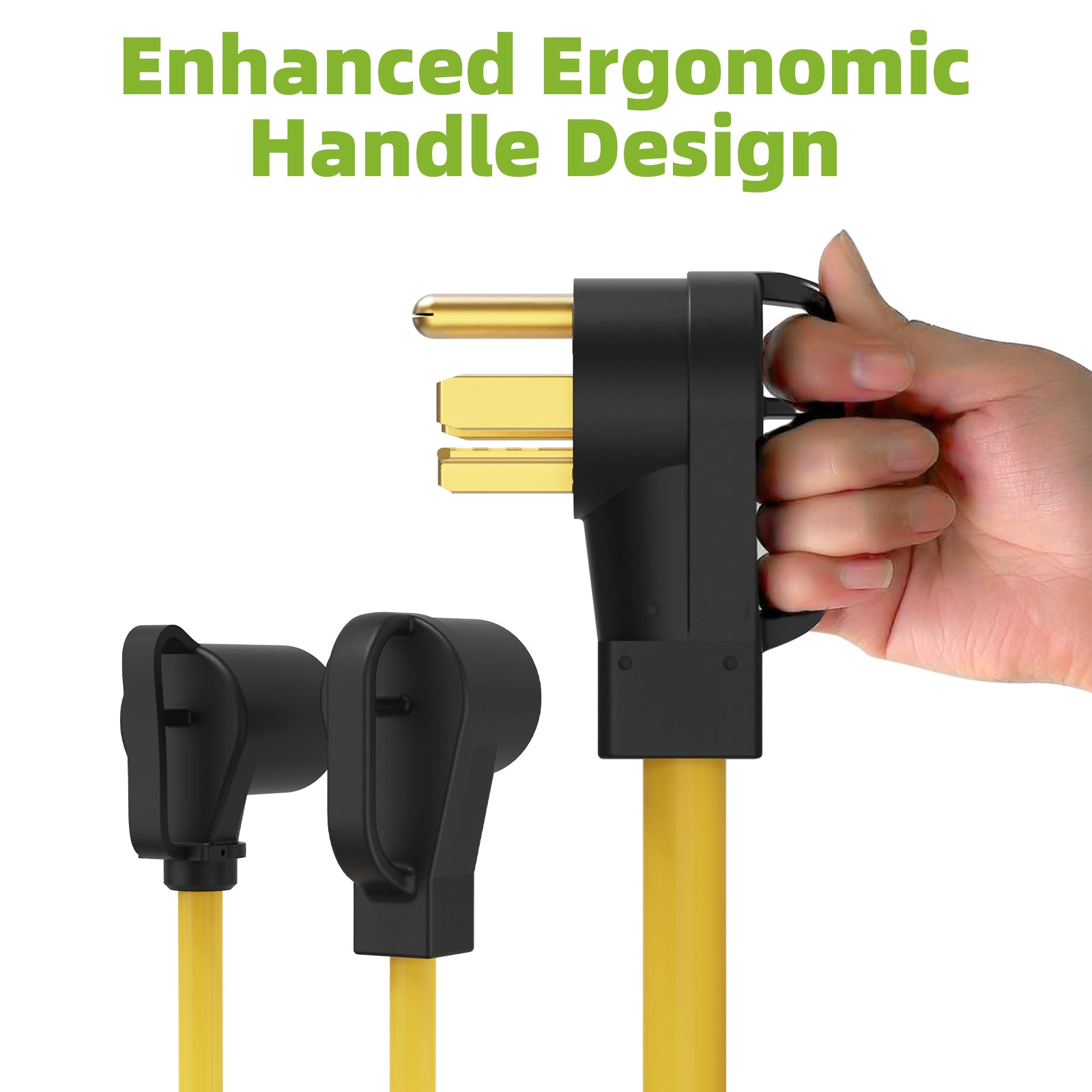 30 Amp Dryer Y Splitter NEMA 14-30P to 14-30R & 6-50R Power Adapter Cord