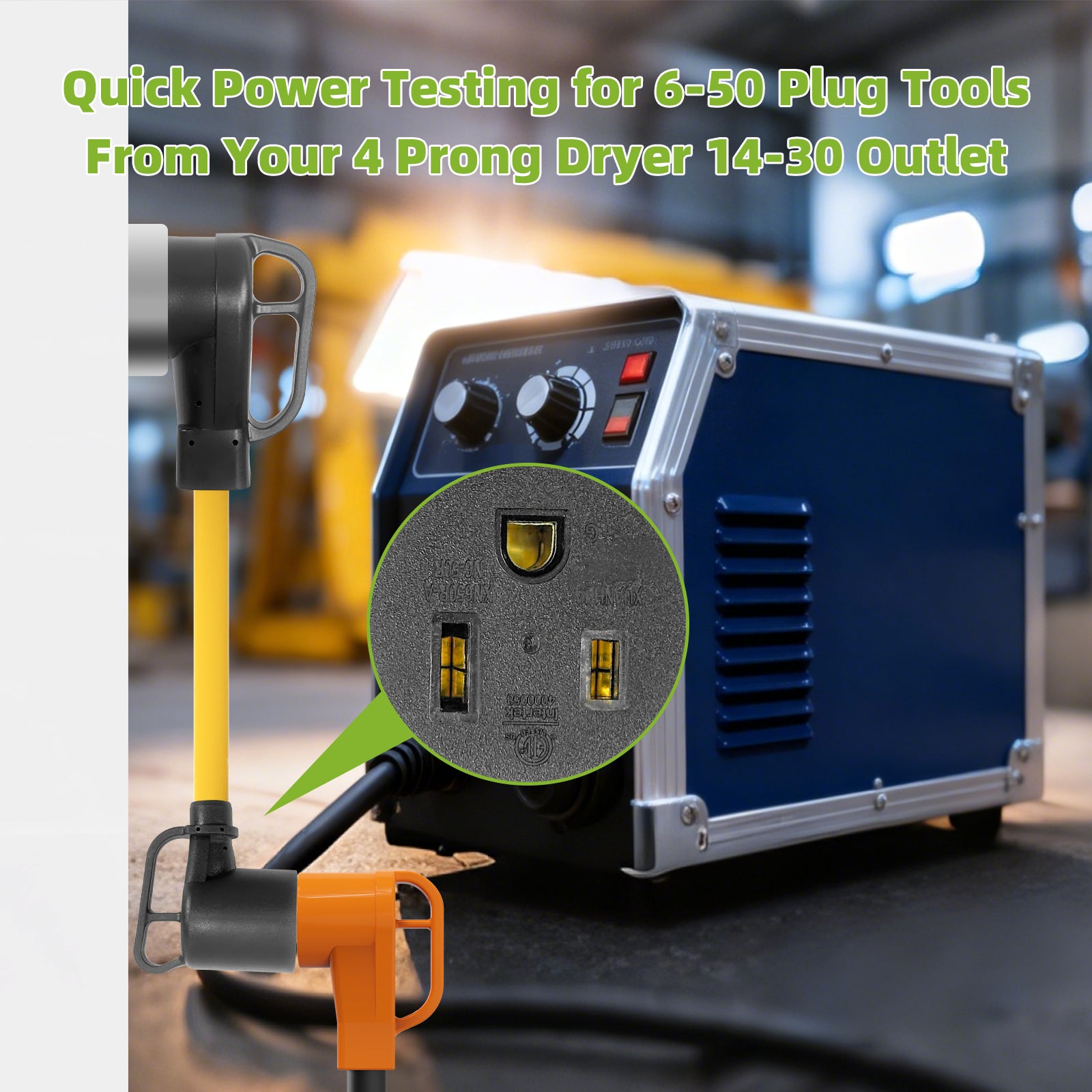 NEMA 14-30P to 6-50R Welder Adapter Cord for Dryer Outlet