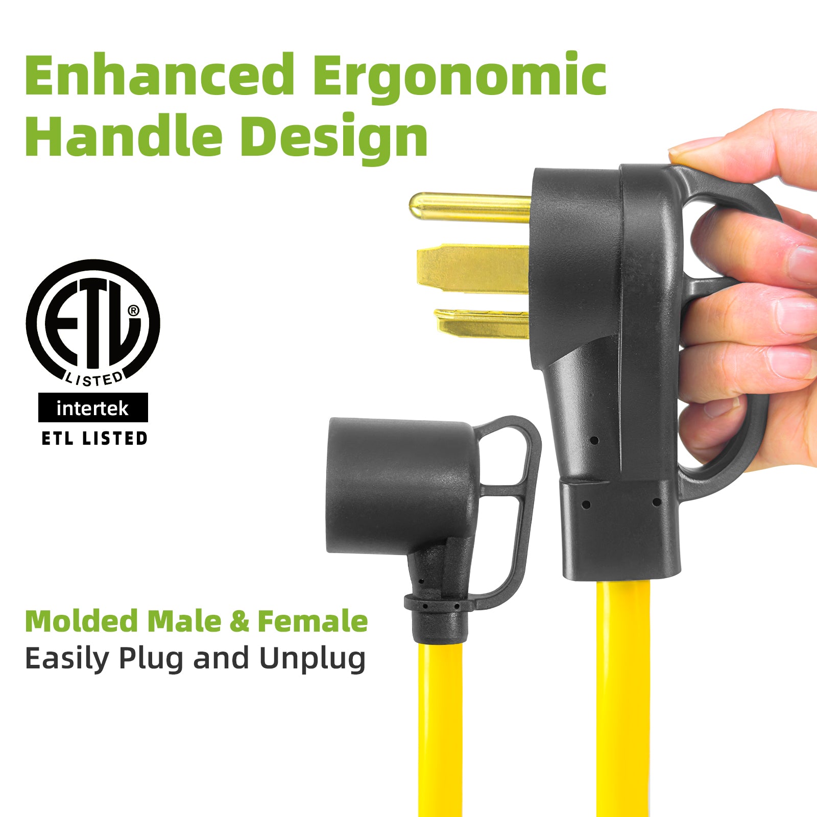 NEMA 14-30P to 6-50R Welder Adapter Cord for Dryer Outlet