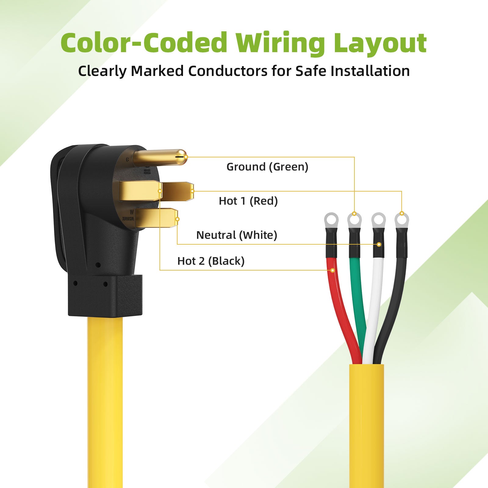 Portvoi NEMA 14-50P Pigtail Power Cord