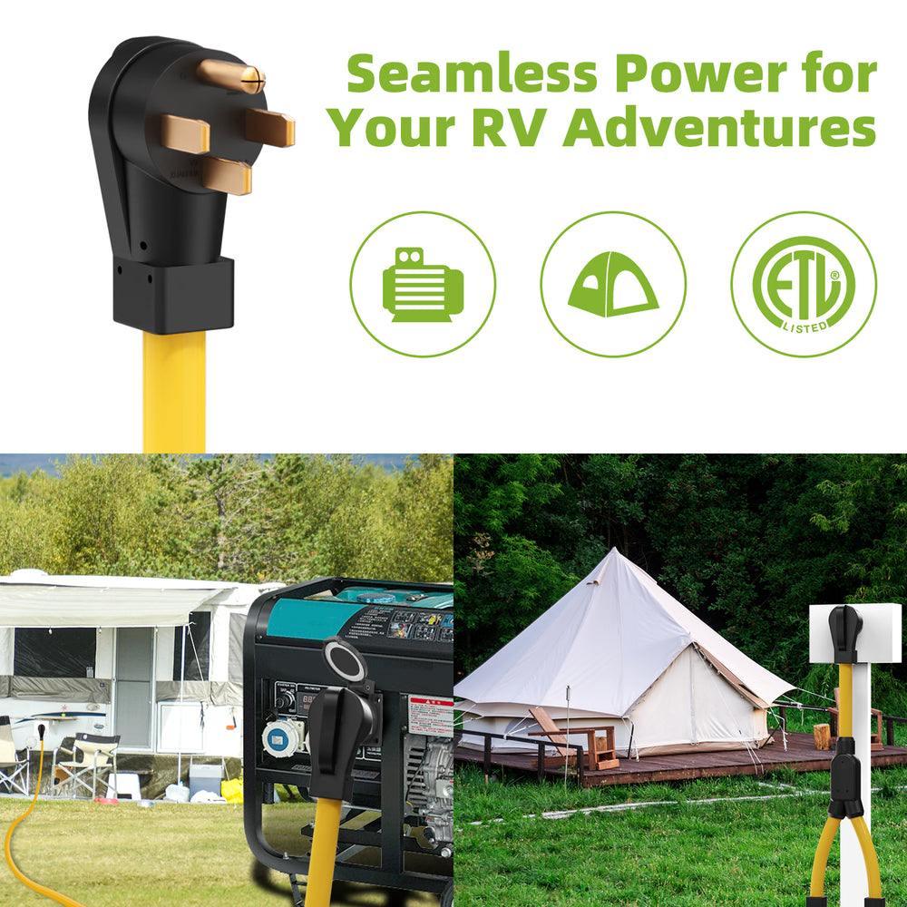 Portvoi 50Amp NEMA14-50 Y Splitter Seamless Power For RV Adventures