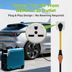 NEMA 6-30P to 14-50R EV Charger Adapter Cord for Level 2 Charging