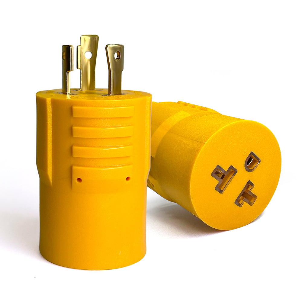 Portvoi NEMA L5-30P to 5-15R, 5-20R, 6-15R,6-20R RV Generator Adapter Marine 30 Amp to 15 Amp Household Regular Inlet Connector