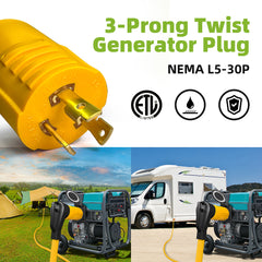 Portvoi NEMA L5-30P to 5-15R, 5-20R, 6-15R,6-20R RV Generator Adapter Marine 30 Amp to 15 Amp Household Regular Inlet Connector