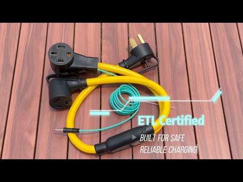 30 Amp Dryer Y Splitter Adapter to EV/RV, NEMA 10-30P to 14-50R/10-30R Extension Cord for EV/RV Charging at Dryer Outlet